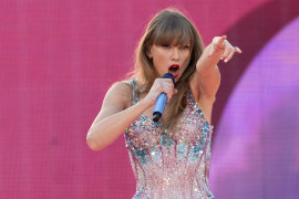 Taylor Swift onstage at the first of her “Taylor Swift - The Eras Tour” concerts at the MCG.