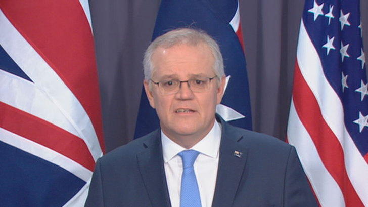 Scott Morrison joined US President Joe Biden and British Prime Minister Boris Johnson on Thursday to unveil the new AUKUS defence pact.