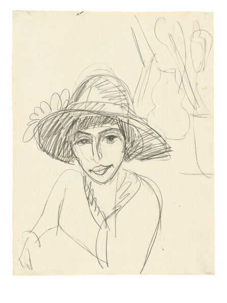Ernst Ludwig Kirchner, ‘Gerda mit Hut ’, 1913