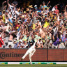 Travis Head entertains fans at last month’s MCG Test against Pakistan. Despite the adulation, his returns with the bat in that series were below par.