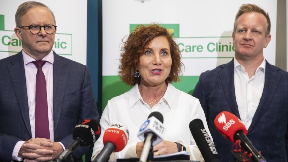 The Prime Minister Anthony Albanese held a press conference with Labor Candidate for Dunkley Jodie Belyea at Frankston Urgent Care Clinic.
