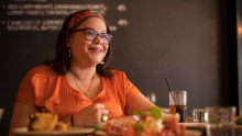 Tanya Hosch, the AFL’s general manager of Inclusion and Social Policy, at Peel St Bistro in Adelaide.