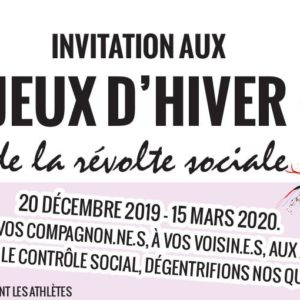 Invitation aux Jeux d'hiver de la révolte sociale