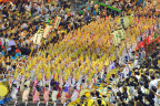 Shikoku’s Awa Odori festival has a carnival-like atmosphere.