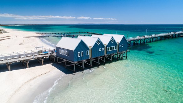 Aerial view of the Busselton Jetty.