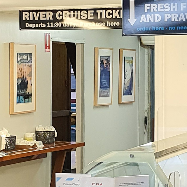 Posters in the Batemans Bay Boatshed