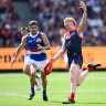 Clayton Oliver starred for the Demons on Sunday in their win over the Western Bulldogs.