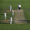 Steve Smith walks off after his second innings exit in Wellington.