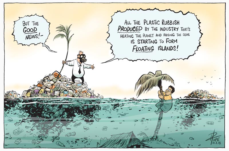 Cartoon: pollution and climate change