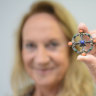 Flora Steel with the antique brooch she owned for more than 30 years before she realised its value.