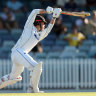 Connolly bats during day one of the Sheffield Shield final. 