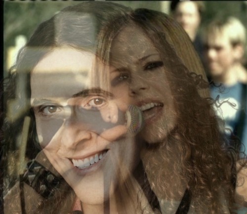 a screenshot from the music video for Avril Lavigne's "Complicated" with Weird Al Yankovic's face superimposed on top at half opacity