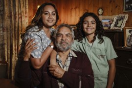 Jessica Mauboy, Kelton Pell and Lennox Monaghan in the family movie Windcatcher.