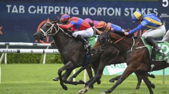 Verry Elleegant wins the race that would be named after her. Photo by Bradley Photos