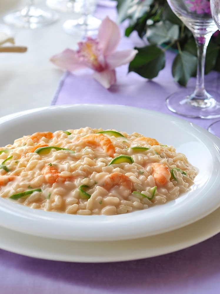 Risotto zucchine e gamberetti