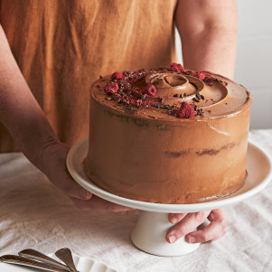 Natalie Paull’s favourite chocolate cake, the cocoa sour cream layer cake.