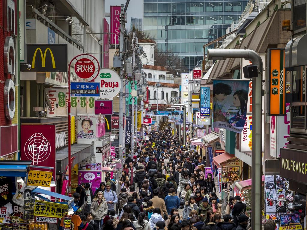 Shoppers in Takeshita Street in Harajuku