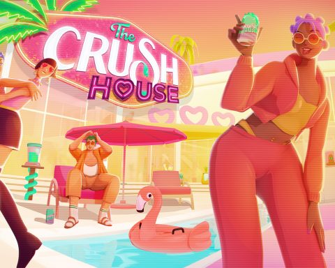 The key art for The Crush House.