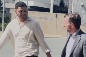 Aaron Isaia outside Beenleigh Magistrates Court