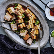 Simmered pork with ponzu.