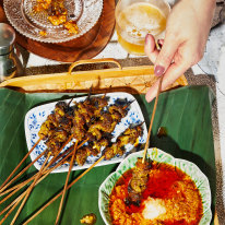 Rosheen Kaul’s pork satay.