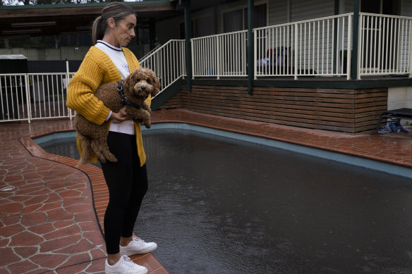 Kristy worked on flood rescue all night. When she got home her town was covered in coal