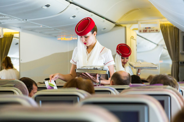 The minimum number of cabin crew is determined by safety regulations.