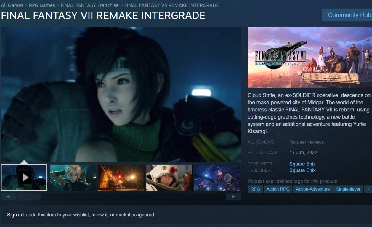 r/Steam - Final Fantasy VII Remake is coming to Steam Tomorrow