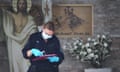 NSW forensic police at Christ The Good Shepherd Church in Wakeley, western Sydney, on Tuesday.