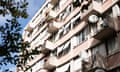 Houria Ayadi / Ed Alcock / MYOP<br>The 129-apartment building where Houria Ayadi (63 yrs) has lived in Saint-Ouen, a northern suburb of Paris, since 1973, and that is due to be demolished in an effort to improve on security in the neighbourhood. She hopes to be re-lodged in one of the apartments currently under construction for the Olympic Village, where athletes will be housed during the Paris Olympics of 2024. Photo © Ed Alcock / MYOP 25/9/2023 L'immeuble de 129 appartements où Houria Ayadi (63 ans) vit depuis 1973 à Saint-Ouen, dans la banlieue nord de Paris, et qui doit être démoli pour améliorer la sécurité dans le quartier. Elle espère être relogée dans l'un des appartements actuellement en construction pour le village olympique, où seront logés les athlètes lors des Jeux olympiques de Paris en 2024. Photo © Ed Alcock / MYOP 25/9/2023