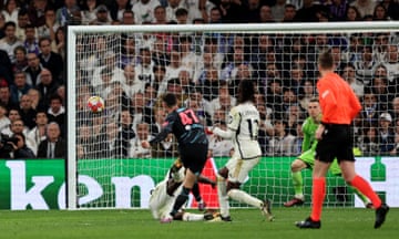 Phil Foden scores a spectacular second goal for Manchester City in the 3-3 draw in the first leg in Madrid