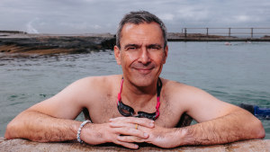 Fraser McNaughton at North Curl Curl rock pool in Sydney.
