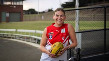 South Warrnambool recruit Georgia McAlpine is in her first Western Victoria Female Football League season. Picture by Justine McCullagh-Beasy 