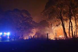 The Gospers Mountain fire hitting in the Blue Mountains. 