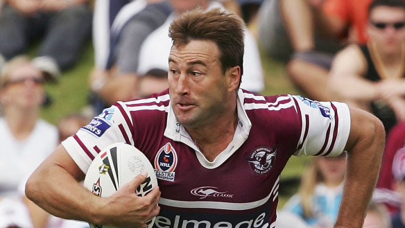 Terry Hill playing for Manly in his final NRL season in 2005.