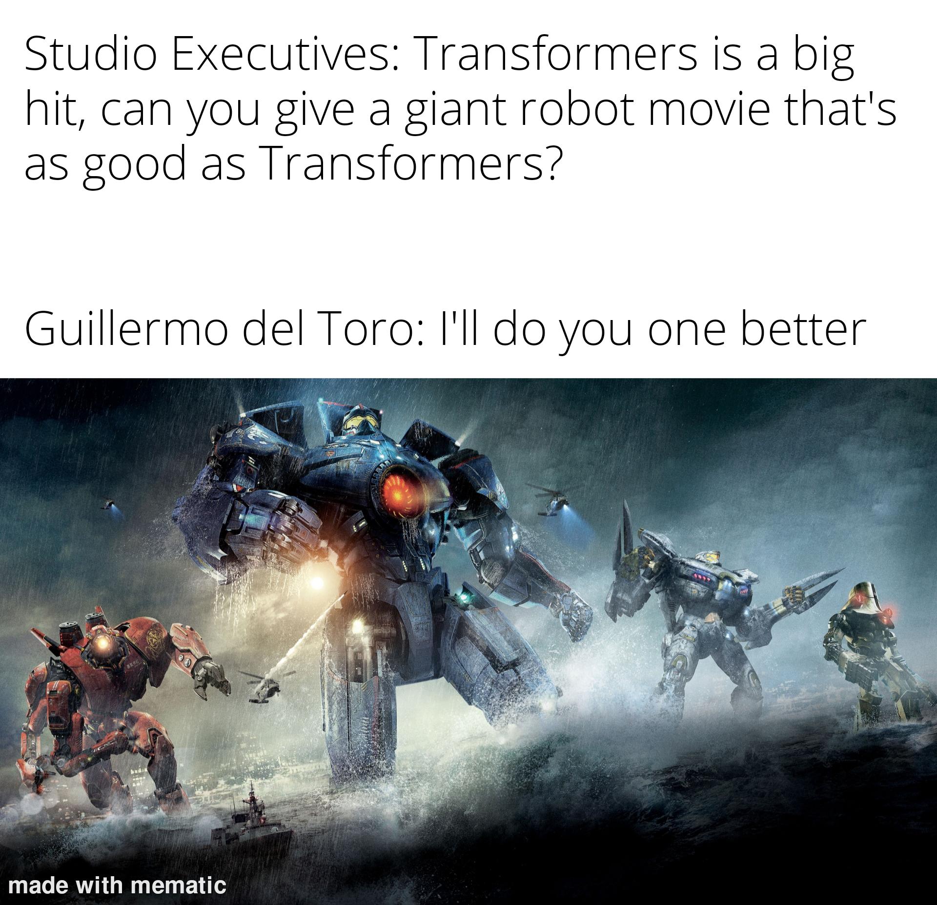 r/memes - Giant robots fighting Giant monsters will always be the peak of cinema