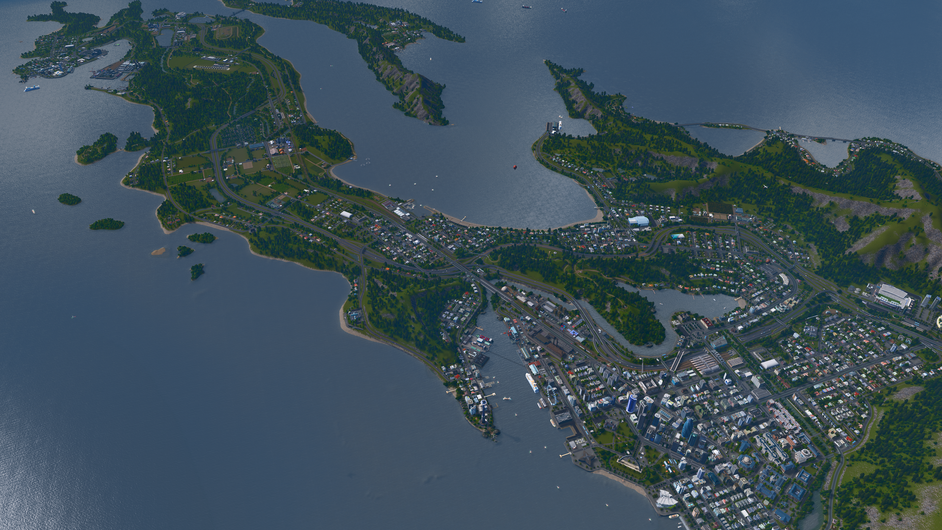 r/CitiesSkylines - Who else likes building "countries" with separate cities/towns?