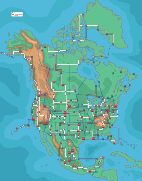 r/gaming - North America stylized as a Pokemon map