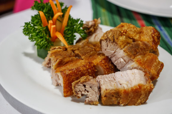 Lechon: crispy skin pork.