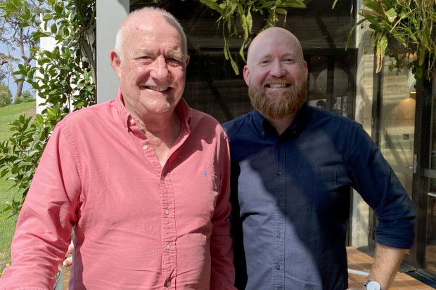 Ben Groundwater (right) meets his hero, Rick Stein.