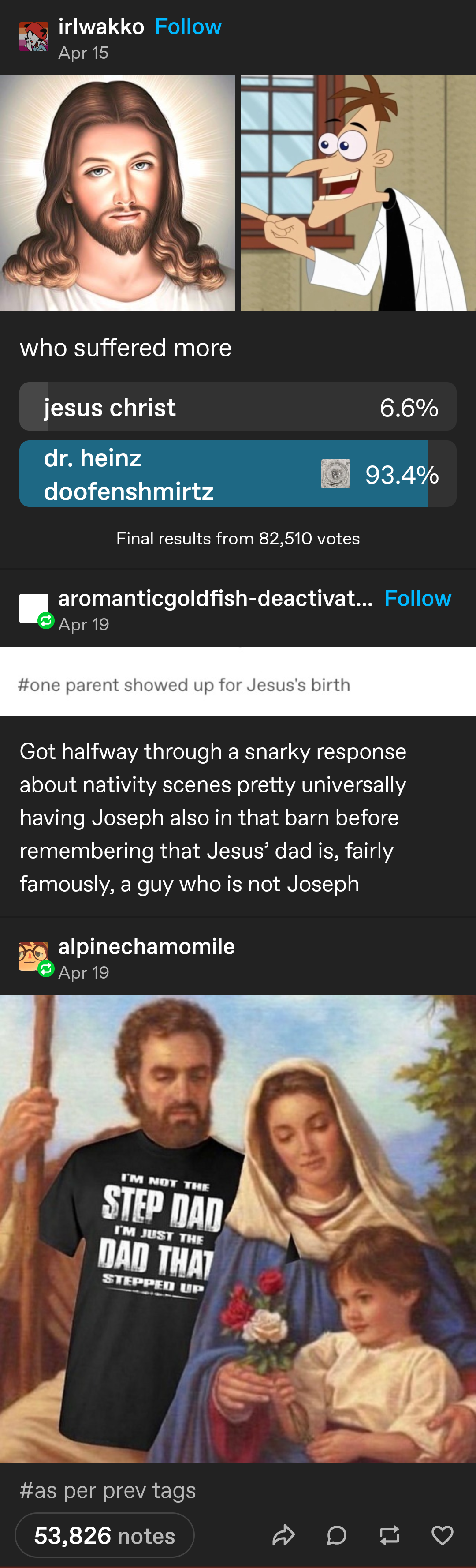 r/CuratedTumblr - [Christianity] [Phineas and Ferb] suffer