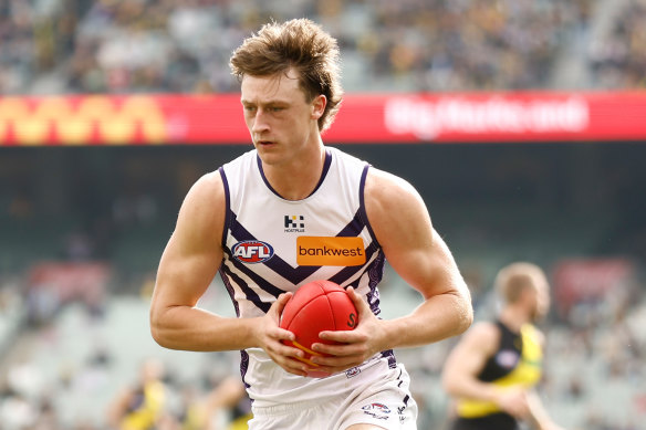 Jye Amiss against Richmond at the MCG.