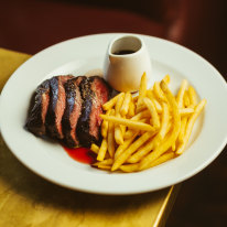 Steak frites at Chez Crix is a no-brainer.