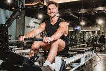 Michael Ramsey in his Byron Bay Strong Pilates studio.