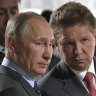 Vladimir Putin with Gazprom CEO Alexey Miller. Russian gas revenues have dried up.