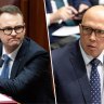 NSW senator Andrew Bragg and Opposition Leader Peter Dutton.