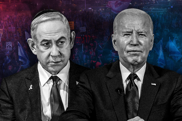 Prime Minister Benjamin Netanyahu of Israel and US President Joe Biden.