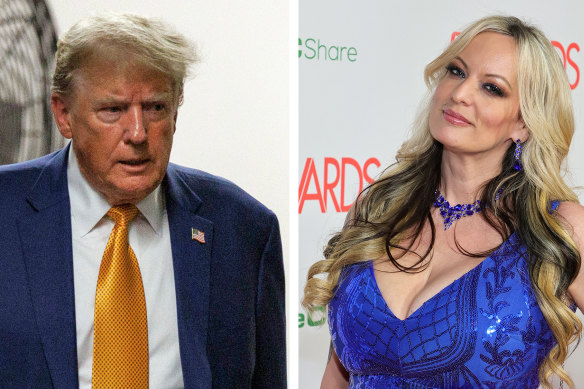 Stormy Daniels recounted having sex with Donald Trump in a hotel room.