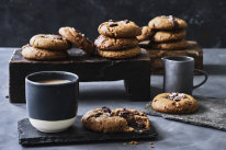 Chocolate, rye and espresso cookies.