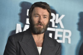 Joel Edgerton, with his Ernest Hemingway beard, at the premiere of Dark Matter in Los Angeles. 